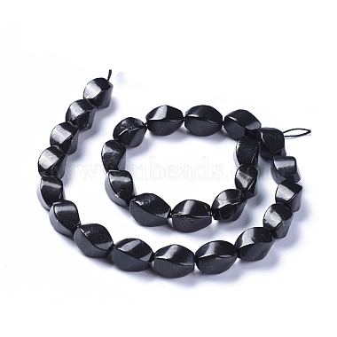 Natural Shungite Beads Strands(G-L505-41)-2