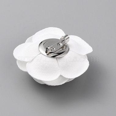 Camellia Shaped Velet Lapel Pin(JEWB-WH0010-50A)-2