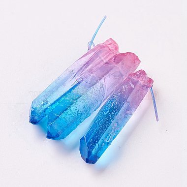 Colorful Bullet Quartz Crystal Pendants