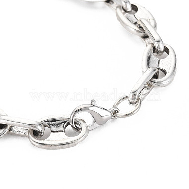 Alloy Coffee Bean Chain Bracelet for Men Women(BJEW-N015-012)-3