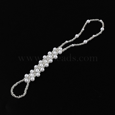 PP & ABS Plastic Pearl Stretch Toe Ring Anklets for Bikini(AJEW-WH20121-30)-2