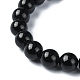 4Pcs 4 Style Natural Mixed Gemstone & Glass Evil Eye Beaded Stretch Bracelets Set(BJEW-TA00450)-5