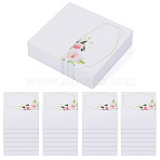 80Pcs Rectangle Paper Table Place Cards, for Wedding Party Banquet Decorations, Pink, 100x90x0.5mm(AJEW-TA0003-62B)