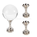Alloy Crystal Ball Holders, Platinum, 30x30x55mm(AJEW-WH0752-668P)