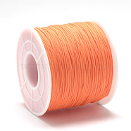 Polyester Cords, Dark Orange, 0.5~0.6mm, about 131.23~142.16 yards(120~130m)/roll(OCOR-Q038-F172)