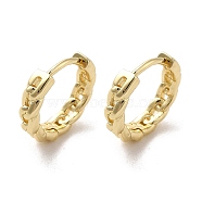 Rack Plating Brass Hoop Earrings, Ring, Golden, 13x13.5x3mm(EJEW-A031-04G)