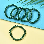 Synthetic Malachite(Dyed) Bead Stretch Bracelets, Round, Inner Diameter: 2-1/8 inch~2-3/8 inch(5.5~6cm), Bead: 8mm(BJEW-K212-B-031)