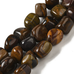 Natural Chinese Writing Stone Beads Strands, Nuggets, Tumbled Stone, 8.5~11.5x8~11x8~10mm, Hole: 1.1mm, about 36~42pcs/strand, 15.55~15.94''(39.5~40.5cm)(G-B078-D11-02)