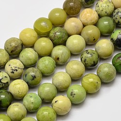 Natural Serpentine Round Beads Strands, 8mm, Hole: 1mm, about 46pcs/strand, 15.1 inch(G-F199-05-8mm)