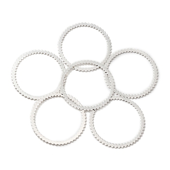 Brass Linking Rings, Lead Free & Cadmium Free, Round Ring, 925 Sterling Silver Plated, 30x0.5mm, Inner Diameter: 26mm