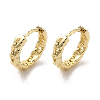 Rack Plating Brass Hoop Earrings, Ring, Golden, 13x13.5x3mm