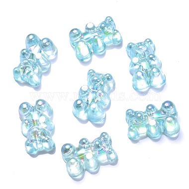 Pale Turquoise Bear Resin Beads