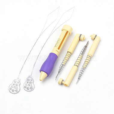 Plastic with Iron DIY Embroidery Magic Pen Set(TOOL-Q010-19-B)-3