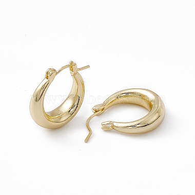 Brass Thick Hoop Earrings for Women(X-EJEW-I270-02G)-2