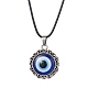 Evil Eye Resin Alloy Pendants Necklaces(NJEW-JN04545)-1