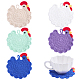 5Pcs 5 Colors Polyester Coasters(AJEW-WR0003-86B)-1