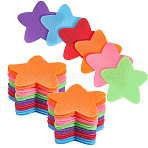 6 Colors Spot Markers Carpet Markers, Sitting Spots Nylon Hook and Loop, Star, 101x101x2mm, 30pcs/set(FIND-WH20004-67D)