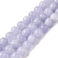 Natural Dyed Jade Beads Strands, Round, Lilac, 8.5mm, Hole: 0.8mm, about 45~46pcs/strand, 14.69''~15.04''(37.3~38.2cm)(G-M402-C03-06)