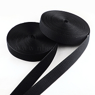 Adhesive Hook and Loop Tapes, Magic Taps with 50% Nylon and 50% Polyester, Black, 30mm, about 25m/roll, 2rolls/group(NWIR-R018-3.0cm-02)