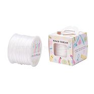 Nylon Thread, Rattail Satin Cord, White, 1.5mm, about 100yards/roll(300 feet/roll)(NWIR-JP0010-1.5mm-800)