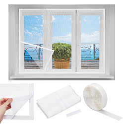 Self-adhesive Plastic Net, Insect Mosquito Door Window Mesh Screen, White, 1600x1600x0.8mm(DIY-WH0430-806)