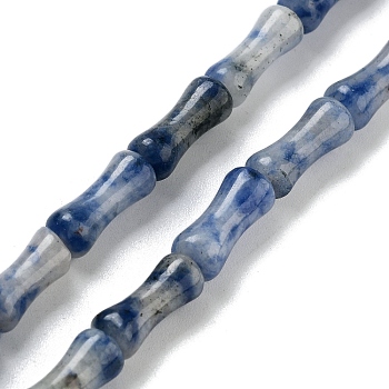 Natural Blue Spot Jasper Beads Strands, Bamboo Joint, 12x5x4mm, Hole: 1mm, about 32pcs/strand, 14.96''(38cm)