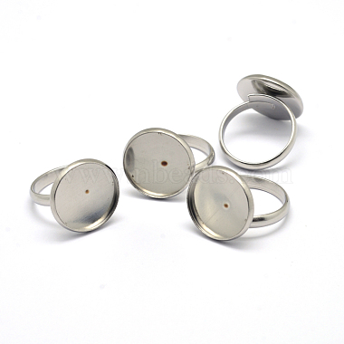 Componentes de anillos de dedo de 304 acero inoxidable ajustables(STAS-L193-P-14mm)-4