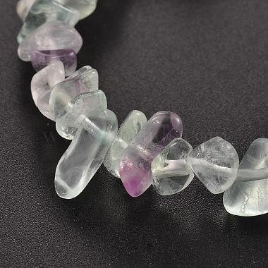 Bracelets élastiques de perles de fluorite naturelles(X-BJEW-JB01826-01)-2