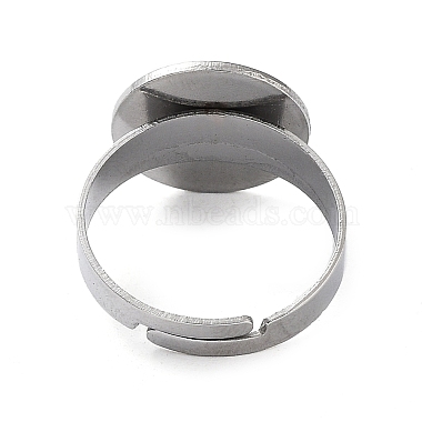 Adjustable 304 Stainless Steel Finger Rings Components(STAS-F149-21P-E)-3