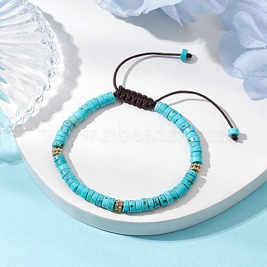 Natural Howlite Braided Bead Bracelets(BJEW-JB11114-01)-2