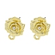 Rack Plating Alloy Stud Earring Finding(FIND-C053-01G-01)-1