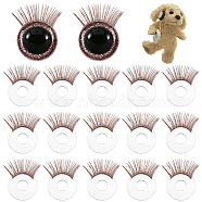 Elite Acrylic Doll Eyelashes, Doll Eye Make Up Accessories, for Doll DIY Craft Making, Coconut Brown, 21x1mm, 20pcs/box(DOLL-PH0001-40)