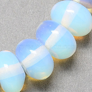 Opalite Beads Strands, Rondelle, Light Cyan, 6x4mm, Hole: 1mm, about 99pcs/strand, 15.7 inch(G-S105-6mm-09)