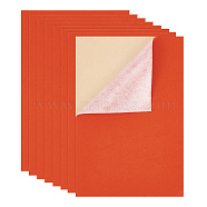 Jewelry Flocking Cloth, Polyester, Self-adhesive Fabric, Rectangle, Orange Red, 29.5x20x0.07cm, 20pcs/set(DIY-BC0011-34N)