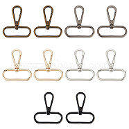 10Pcs 5 Colors Zinc Alloy Swivel Clasps, for Bag Strap Clasps Findings, Mixed Color, 48.5x43.5x6mm, Hole: 38x11.5mm and 20x9.8mm, 2pcs/color(FIND-HY0003-09)