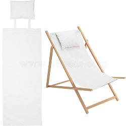 Chair Canvas Cloth, with Pillow, Beach Chair Cloth Replacement Supplies, White, 1430mm(AJEW-WH0248-452A)