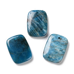 Natural Apatite Pendants, Rectangle Charms, 24.5~25x17.5~18x4~4.5mm, Hole: 1.5mm(G-B123-06A)