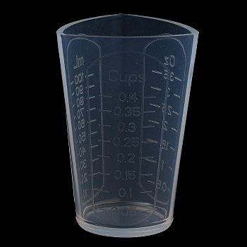 Measuring Cup, Graduated Silicone Mixing Cup for Resin Craft, Clear, 6.2x6.3x9.4cm, Capacity: 100ml(3.38fl. oz)