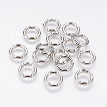 CCB Plastic Linking Rings, Ring, Platinum, 15x2~2.5mm, Hole: 10mm