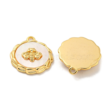 Natural White Shell Charms(KK-A214-22G)-2