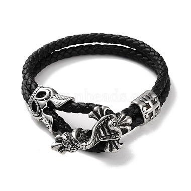 Black Snake Imitation Leather Bracelets