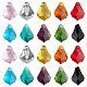 40Pcs 10 Colors Faceted Glass Pendants(GLAA-DC0001-40)-1