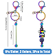 SUPERFINDINGS 3Pcs 3 Color Metal Bar Beadable Keychain for Jewelry Making DIY Crafts(KEYC-FH0001-41)-2