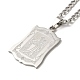 Rectangle with Virgin Mary
 Pendant Necklaces(NJEW-C043-01P)-1