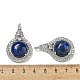 Dyed Natural Lapis Lazuli with Clear Cubic Zirconia Pendants(G-G133-01P-22)-3