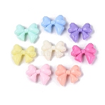 Plastic Beads, Bowknot, Mixed Color, 27.5x31.5x9.5mm, Hole: 2.2mm, about 150pcs/500g(KY-N025-28)