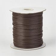 Eco-Friendly Korean Waxed Polyester Cord, Saddle Brown, 2mm, about 90yards/roll(80m/roll)(YC-P002-2mm-1178)