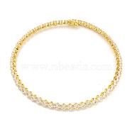 Rack Plating Brass Pave Clear Cubic Zirconia Choker Necklaces, Long-Lasting Plated, Cadmium Free & Lead Free, Real 18K Gold Plated, Inner Diameter: 4.27 inch(10.85cm), 7.5mm(NJEW-A031-01G)