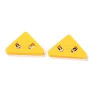 Triangle Shaped Plastic Clips, for Office School Supplies, Gold, 31x52x19mm(AJEW-F054-02B)