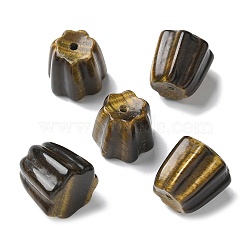 Natural Tiger Eye Incense Burners, Incense Holders, Home Office Teahouse Zen Buddhist Supplies, 19~20x20~20.5x19.5~20mm(G-C167-05E)